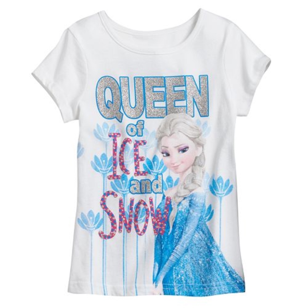 Disney Frozen Elsa Queen of Ice and Snow Tee NWT